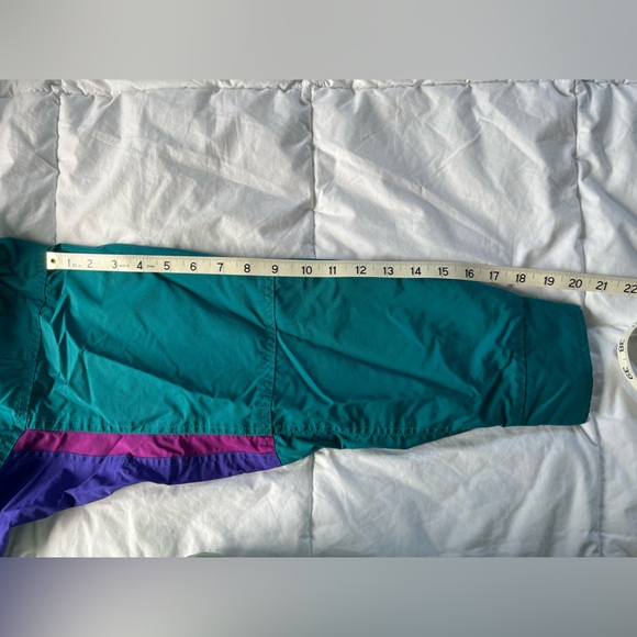 Columbia Women Vintage 90s Spell Out Bugaboo Jacket Size Large Blue Purple Pink - Picture 3 of 10